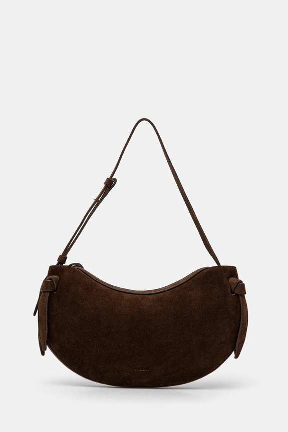 Τσάντα σουέτ Yuzefi Fortunate Cookie FORTUNATE COOKIE δέρμα σαμουά καφέ YUZCO.HB.FC.S004