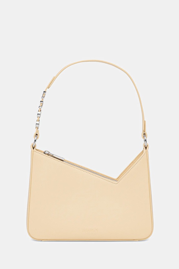 Kabelka HUGO Mel Shoulder Bag imitácia kože žltá 50536988