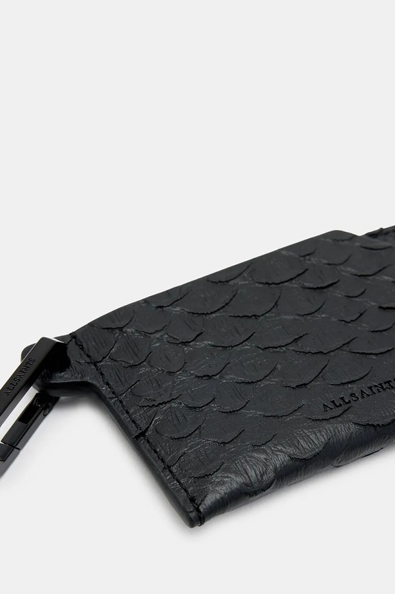 Кожаный кошелек AllSaints HEX SNAKE чёрный W381XB