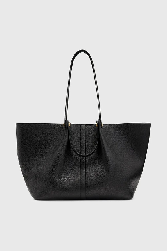 Kožená kabelka AllSaints ALLINGTON přírodní kůže černá W452XB