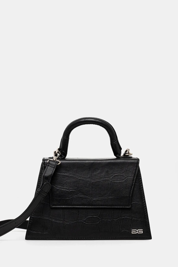 Gestuz poseta de piele uni negru 10909947