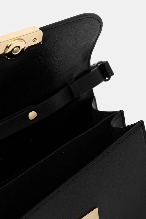 Δερμάτινη τσάντα Victoria Beckham B424AAC005976A μαύρο