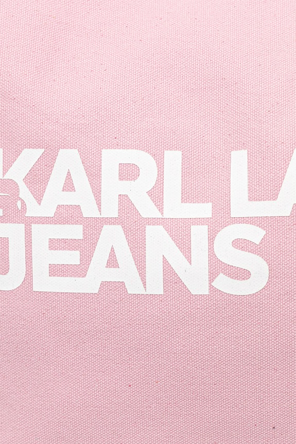 Βαμβακερή τσάντα Karl Lagerfeld Jeans ροζ A1W50002