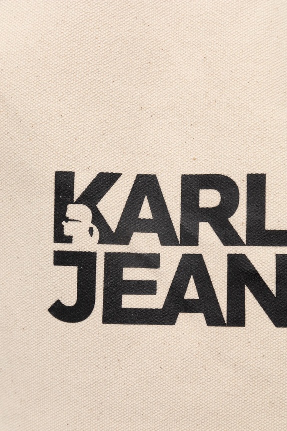 Karl Lagerfeld Jeans borsa a mano in cotone beige A1W50002