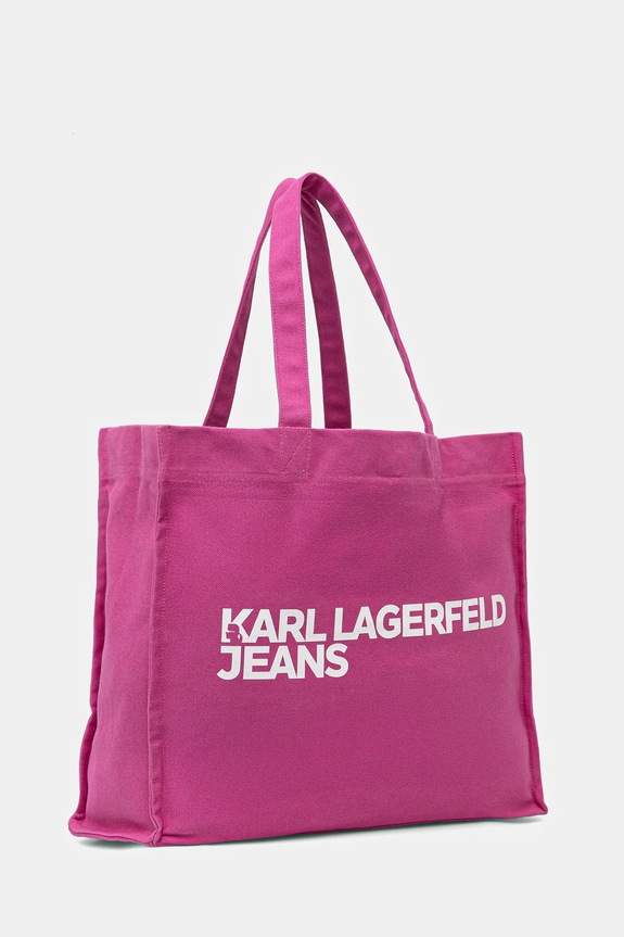 Βαμβακερή τσάντα Karl Lagerfeld Jeans A1W50002 ροζ AA00
