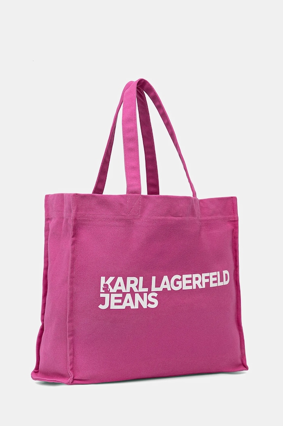 Βαμβακερή τσάντα Karl Lagerfeld Jeans A1W50002 ροζ AA00