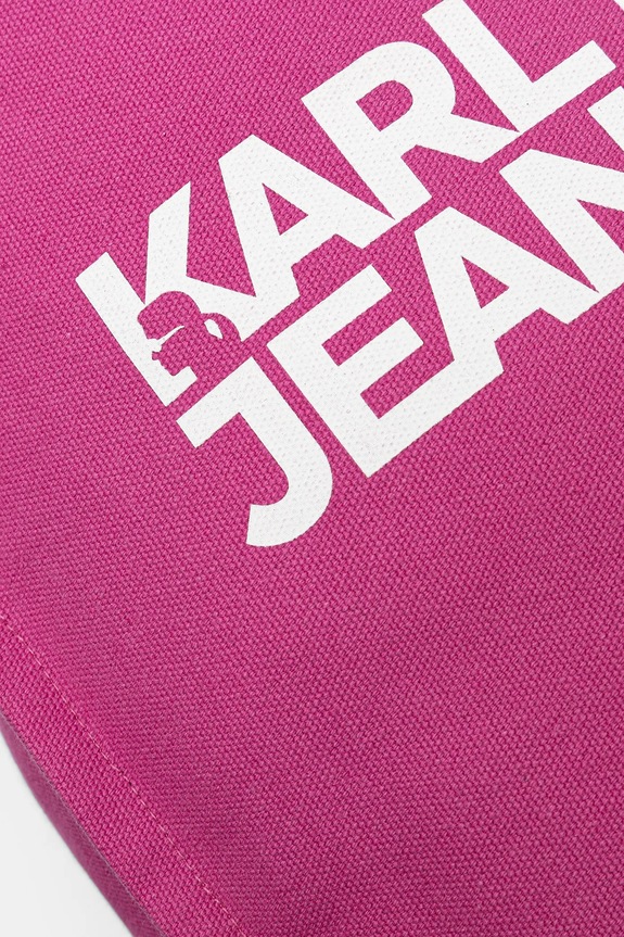 Βαμβακερή τσάντα Karl Lagerfeld Jeans ροζ A1W50002