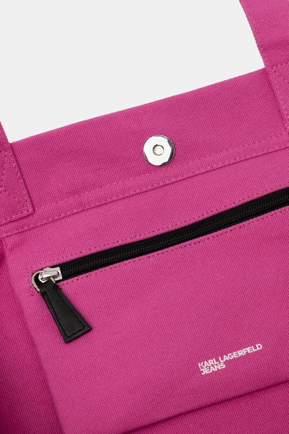 Βαμβακερή τσάντα Karl Lagerfeld Jeans A1W50002 ροζ