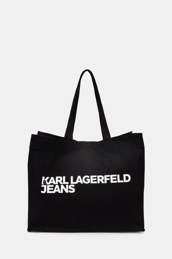 Βαμβακερή τσάντα Karl Lagerfeld Jeans υφασμάτινο μαύρο A1W50002