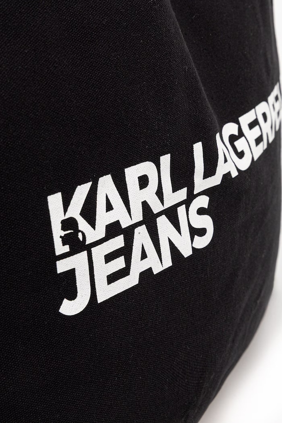 Karl Lagerfeld Jeans τσάντα βαμβακερή μαύρο A1W50002