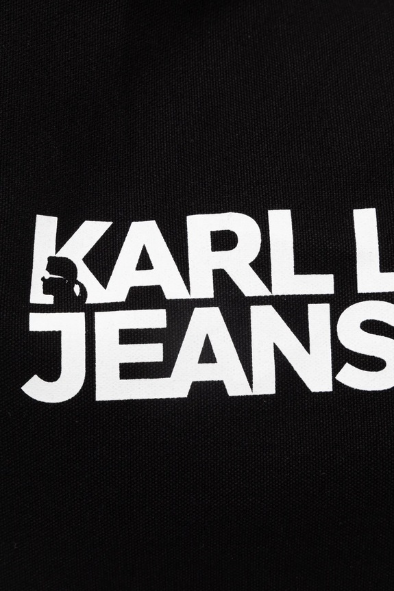 Βαμβακερή τσάντα Karl Lagerfeld Jeans μαύρο A1W50002