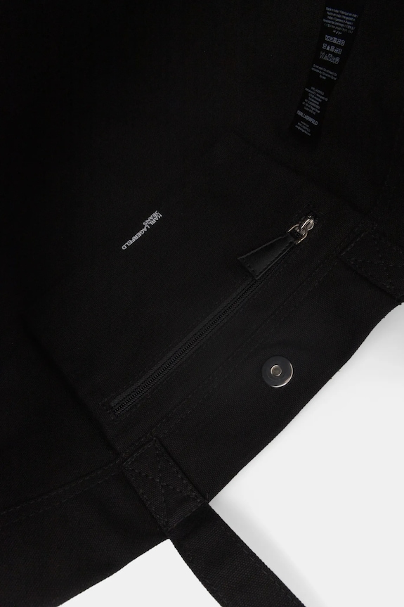 Βαμβακερή τσάντα Karl Lagerfeld Jeans A1W50002 μαύρο