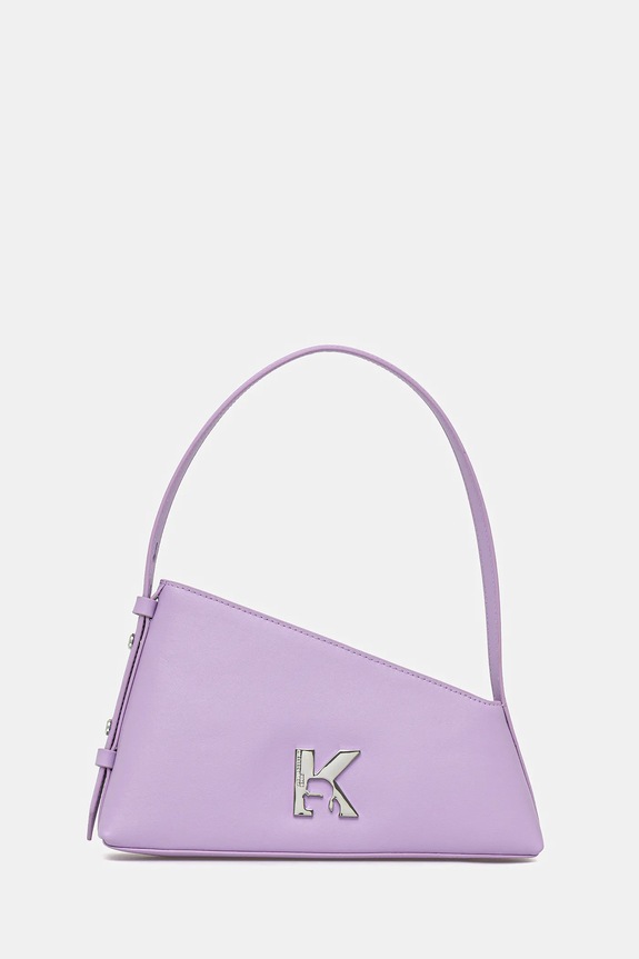 Karl Lagerfeld Jeans borsa a mano in pelle pelle fiore violetto A1W30334