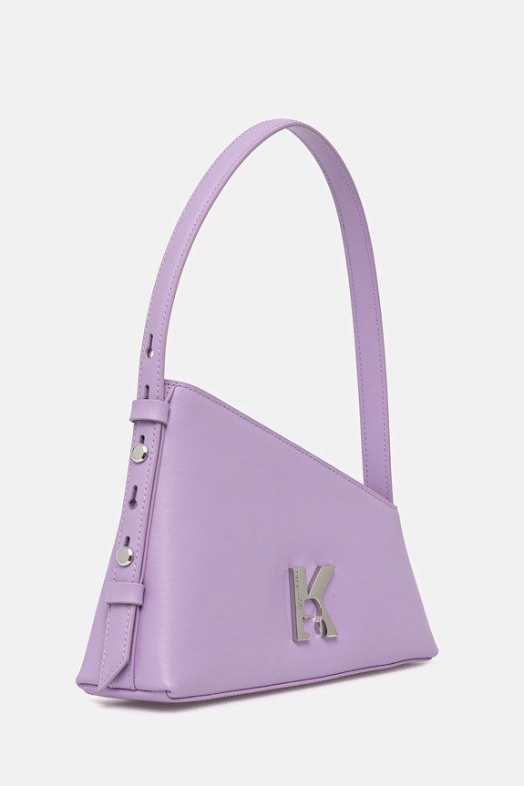 Karl Lagerfeld Jeans borsa a mano in pelle A1W30334 violetto SS25