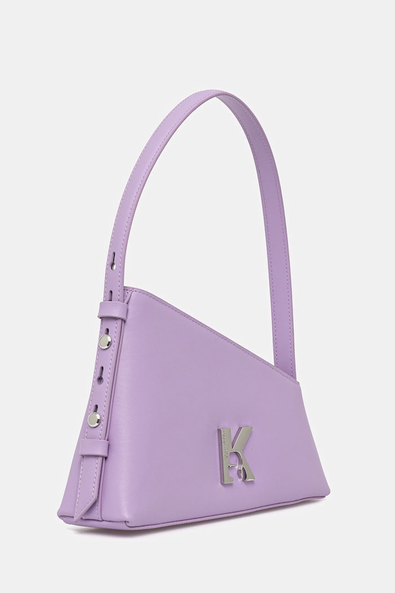 Karl Lagerfeld Jeans borsa a mano in pelle A1W30334 violetto SS25