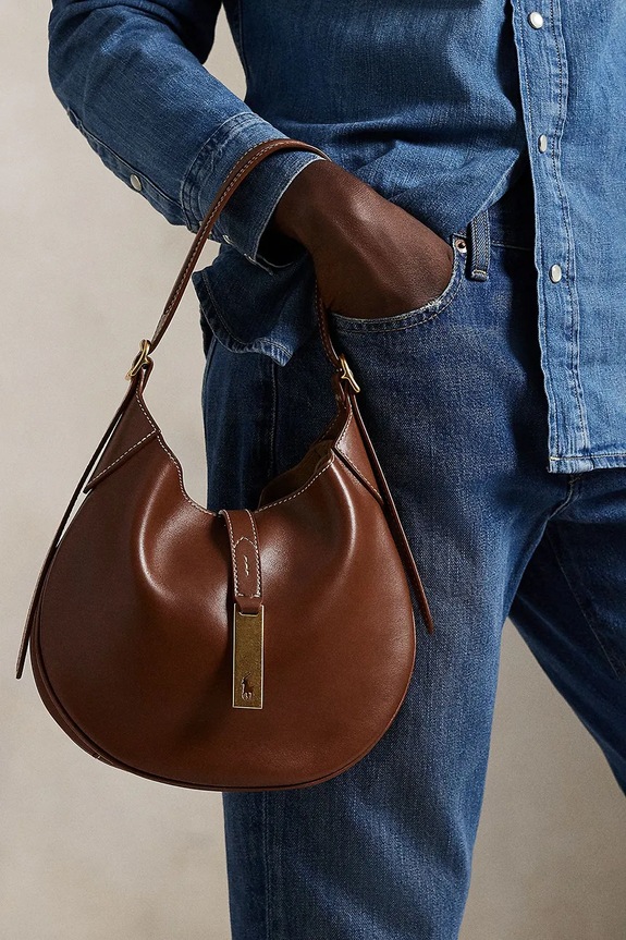 Polo Ralph Lauren сумочка hobo жіноча шкіряна 428944017