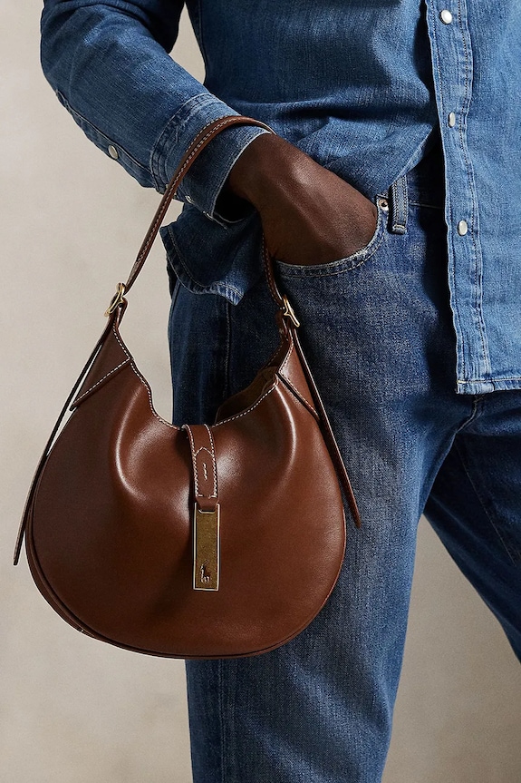 Polo Ralph Lauren сумочка hobo жіноча шкіряна 428944017