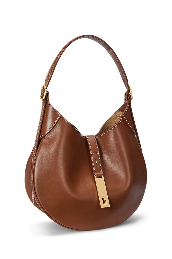 Polo Ralph Lauren сумочка hobo жіноча шкіряна 428944017 коричневий AW25