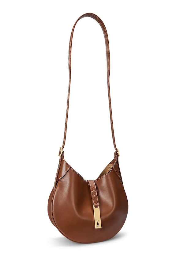 Аксесуари Polo Ralph Lauren сумочка hobo жіноча шкіряна 428944017 коричневий