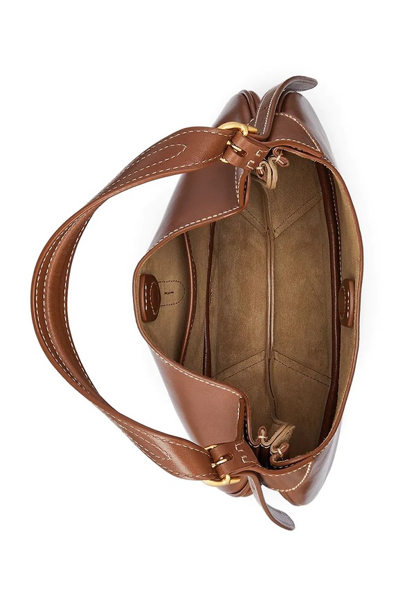 Polo Ralph Lauren сумочка hobo жіноча шкіряна 428944017 коричневий