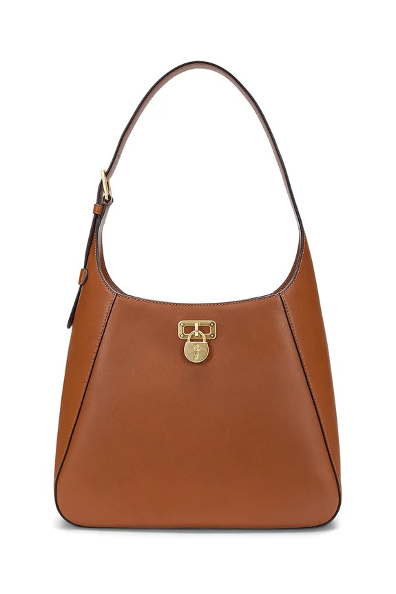 Lauren Ralph Lauren bőr táska nappa bőr barna 431956790