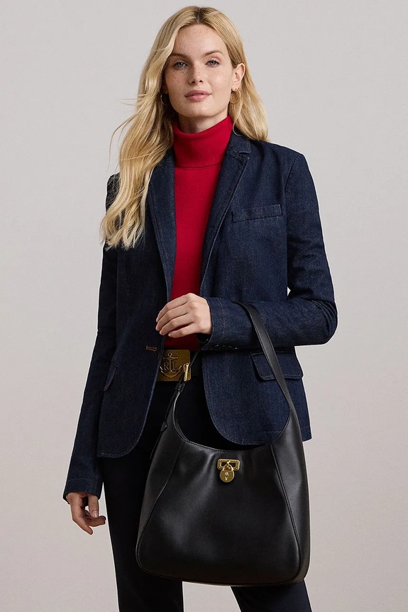 Kožená kabelka Lauren Ralph Lauren 431956790