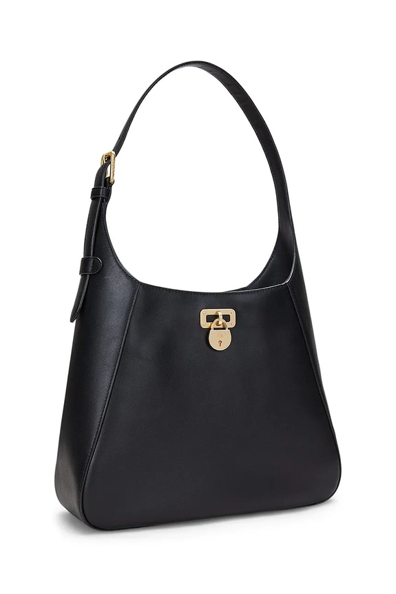 Doplňky Kožená kabelka Lauren Ralph Lauren 431956790 černá