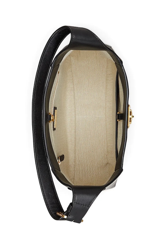 Kožená kabelka Lauren Ralph Lauren černá 431956790