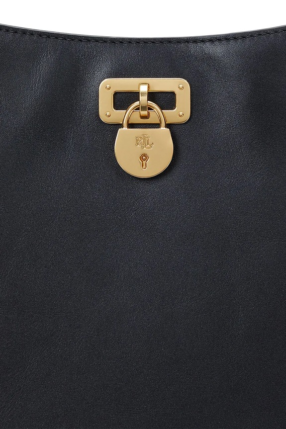 Kožená kabelka Lauren Ralph Lauren 431956790 černá