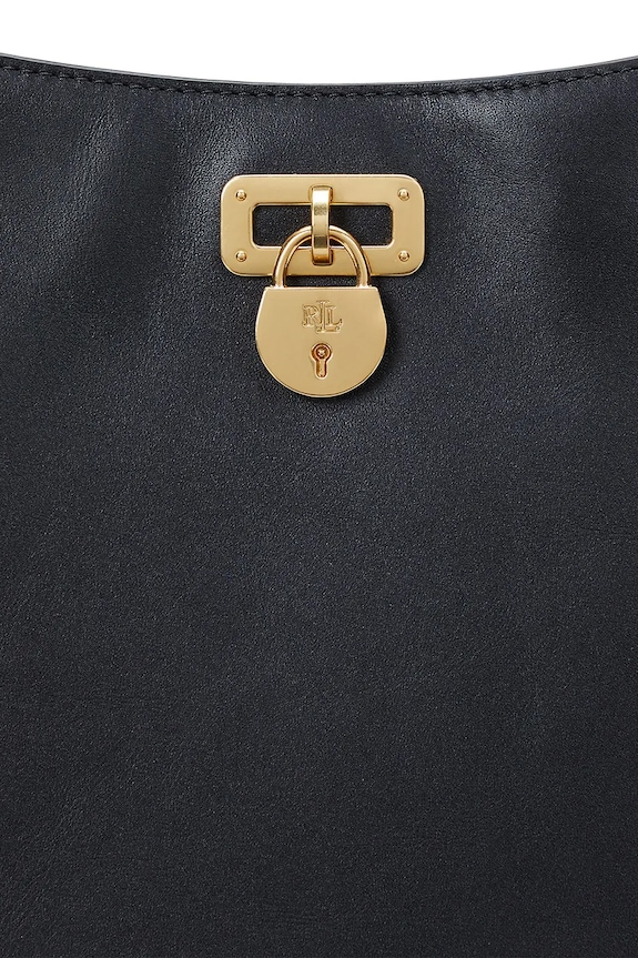 Kožená kabelka Lauren Ralph Lauren 431956790 černá