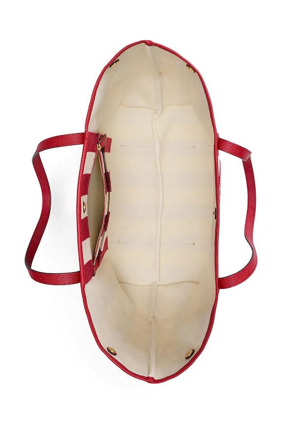 Lauren Ralph Lauren torebka bawełniana czerwony 431956937