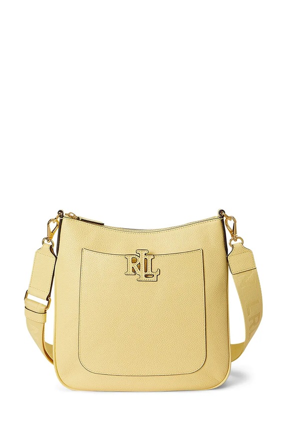 Lauren Ralph Lauren crossbody kabelka dámska kožená žltá 431970152