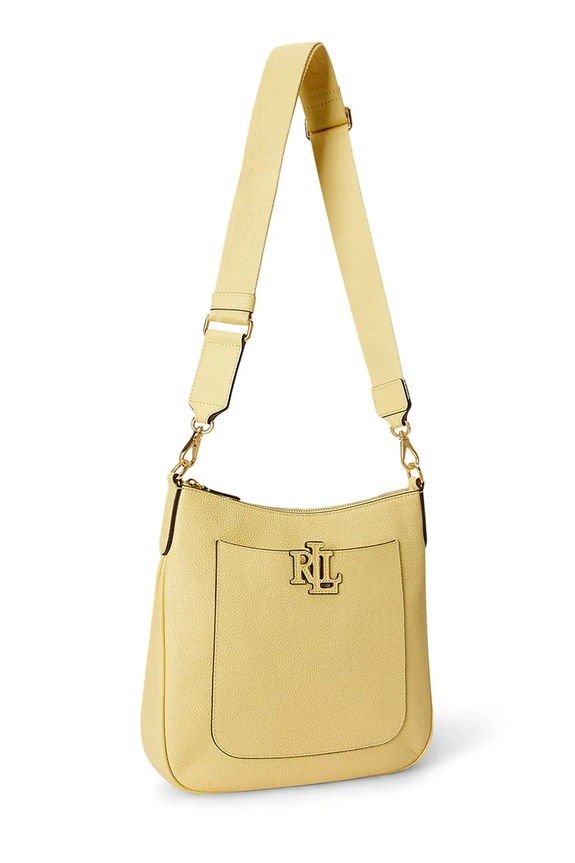 Doplnky Lauren Ralph Lauren crossbody kabelka dámska kožená 431970152 žltá