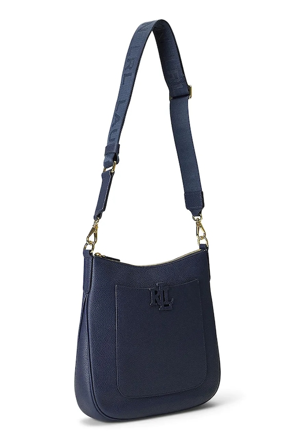 Lauren Ralph Lauren geantă crossbody pentru femei din piele 431970152 bleumarin SS26