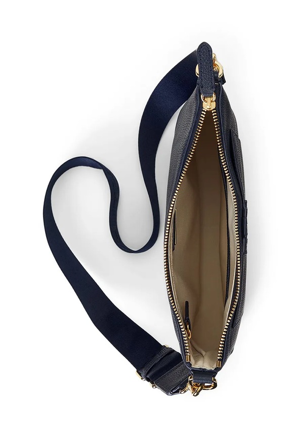 Lauren Ralph Lauren geantă crossbody pentru femei din piele bleumarin 431970152