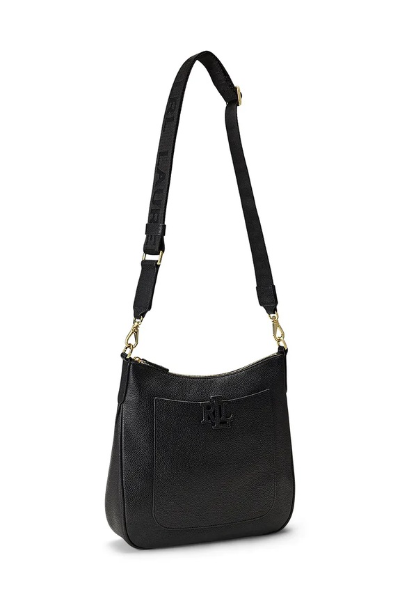 Αξεσουάρ Lauren Ralph Lauren χιαστί Γυναικεία δερμάτινη 431970152 μαύρο