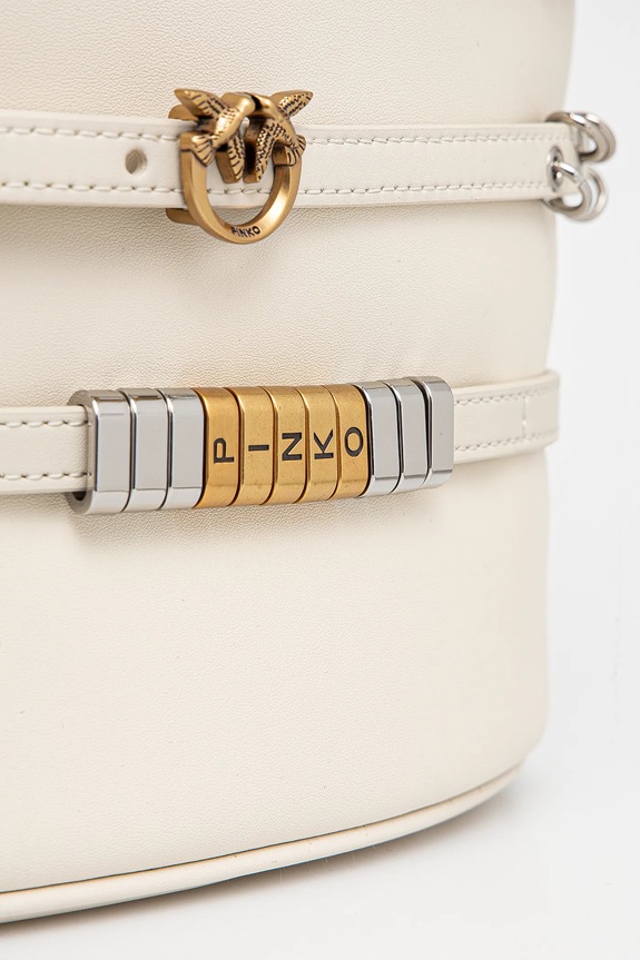 Pinko borsa a mano in pelle beige 104366.A26K