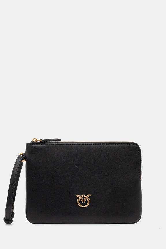 Pinko pochette pelle fiore nero 104353.A0F1