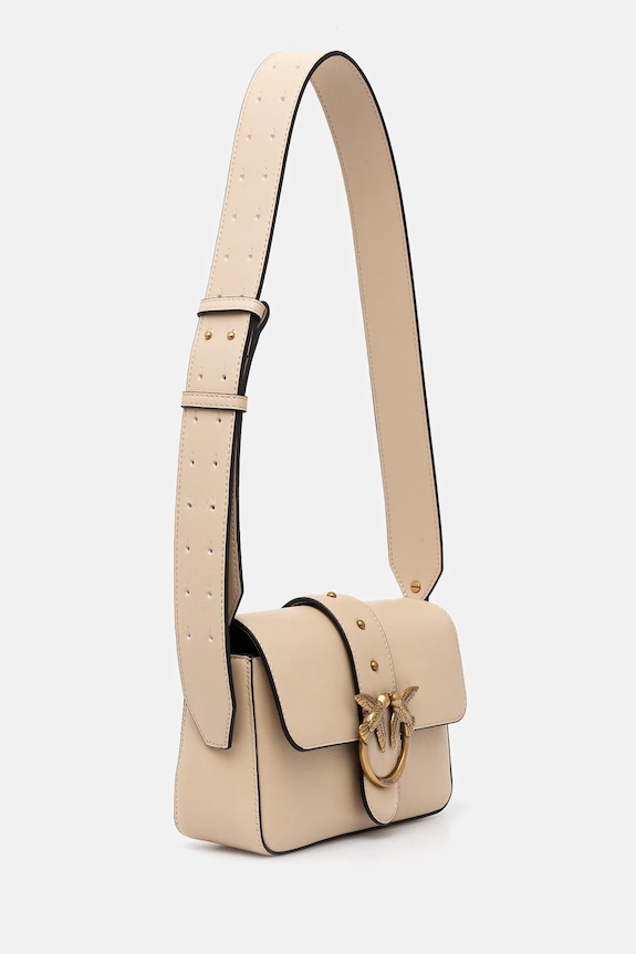 Pinko torebka crossbody skórzana 104340.A0QO beżowy SS26