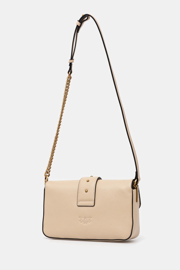 Akcesoria Pinko torebka crossbody skórzana 104340.A0QO beżowy