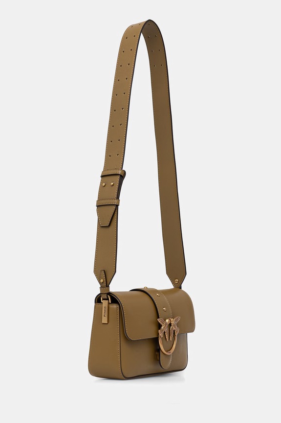 Pinko Torebka crossbody skórzana 104340.A0QO zielony SS26