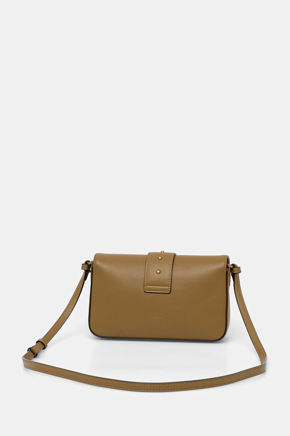 Pinko Torebka crossbody skórzana zielony 104340.A0QO
