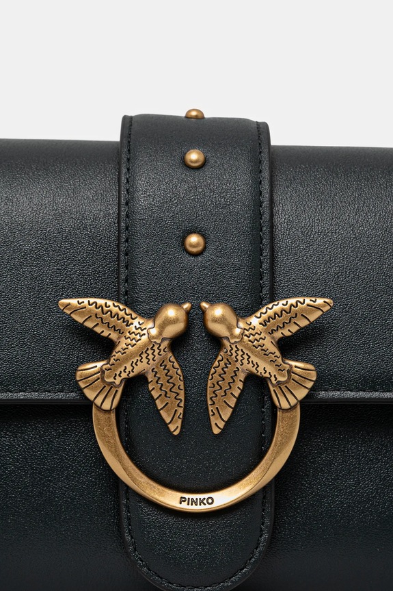 Pinko torebka crossbody skórzana zielony 104340.A0QO