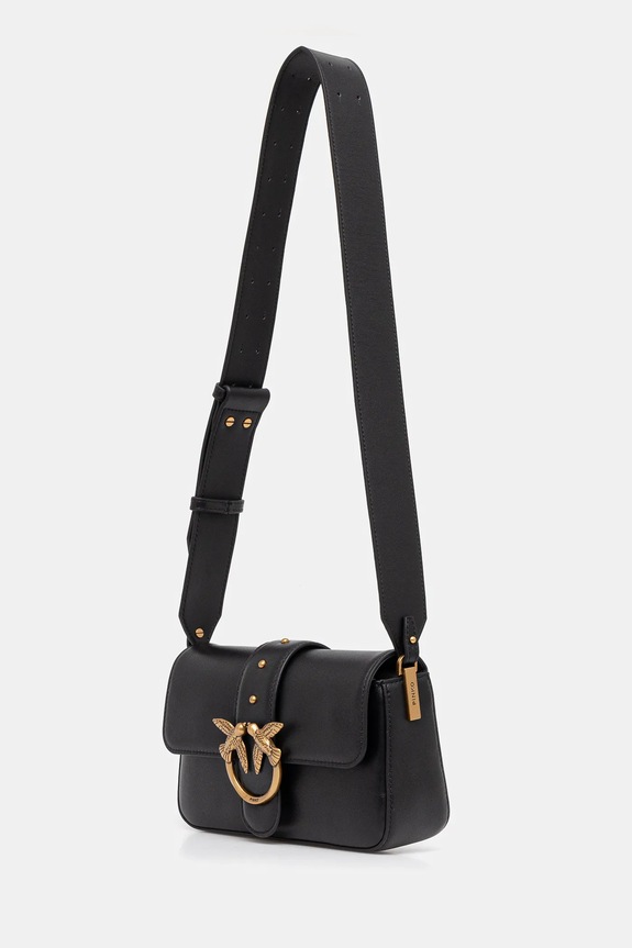 Pinko geantă crossbody din piele 104340.A0QO negru SS26