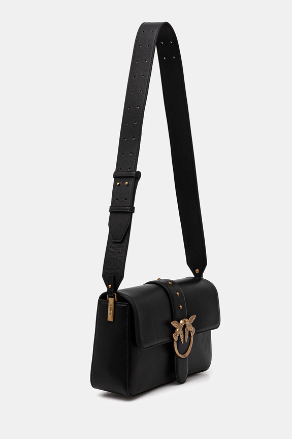 Δερμάτινη τσάντα Pinko 104524.A0QO μαύρο AA00