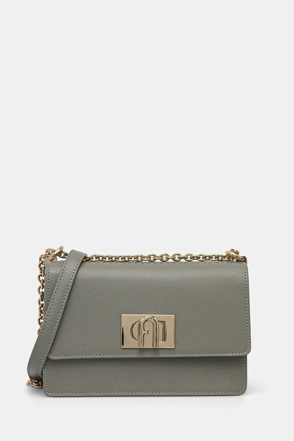 Furla torebka skórzana skóra licowa szary BAFKACO.ARE000.AG700