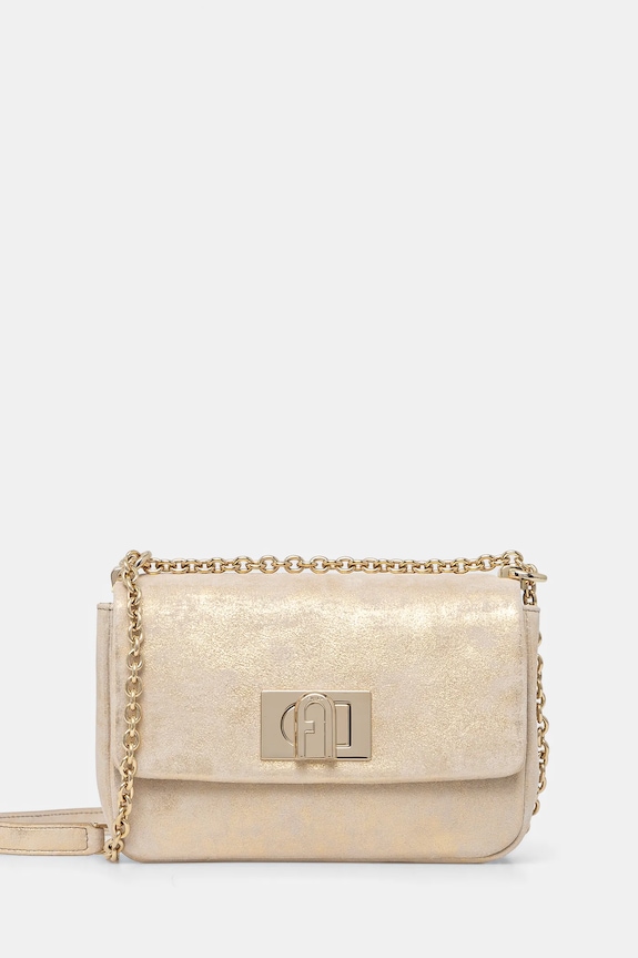 Semišová kabelka Furla semišová kůže béžová BAFKACO.BX3355.CGD00