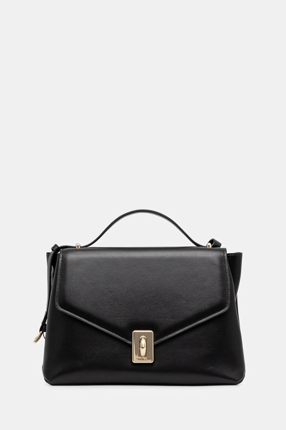Furla geantă de piele uni negru WB01516.BX3227.O6000