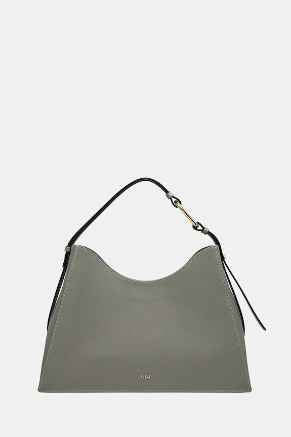 Δερμάτινη τσάντα Furla λείο δέρμα πράσινο WB01246.BX2045.AG700