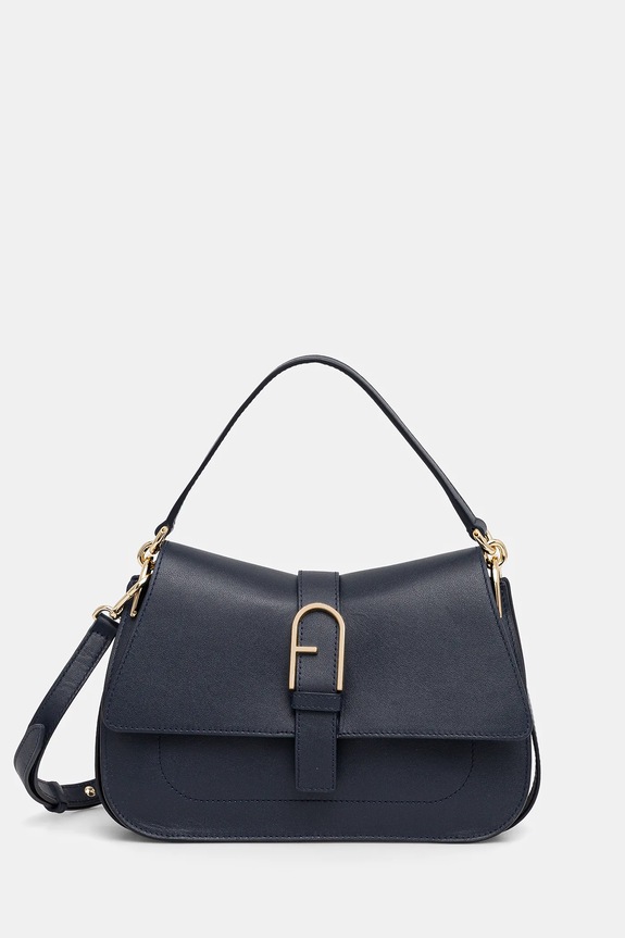 Furla borsa a mano in pelle pelle fiore blu navy WB00996.BX2045.2676S
